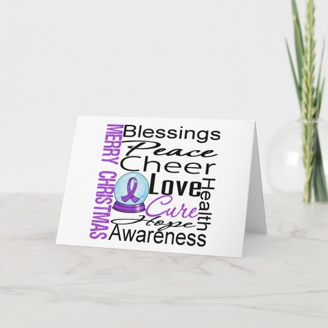 Tarjeta Festiva Collage de la enfermedad de Alzheimer del día de (Anverso)