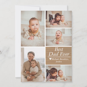 Tarjeta Festiva Collage de la familia fotográfica Simple Modern Fa