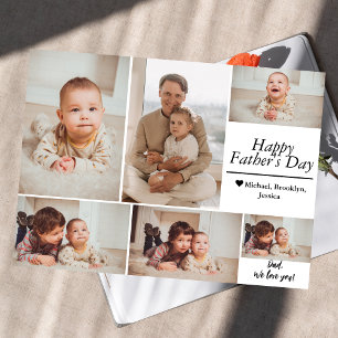 Tarjeta Festiva Collage de la familia fotográfica Simple Modern Fa
