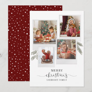 Tarjeta Festiva Collage de Navidades de Collage de fotos con guión