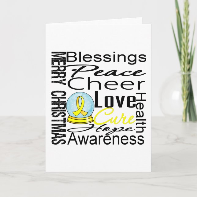 Tarjeta Festiva Collage de navidades feriados de Sarcoma (Anverso)