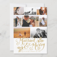 Collage de Navidades multifoto casados y merry