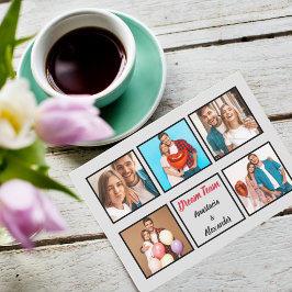 Tarjeta Festiva Collage de San Valentín personalizado feliz en par