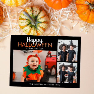 Tarjeta Festiva Collage de varias fotos moderno Feliz Halloween