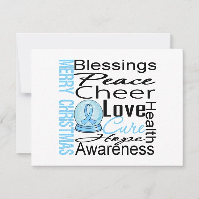 Tarjeta Festiva Collage del cáncer de próstata del día de fiesta (Anverso)