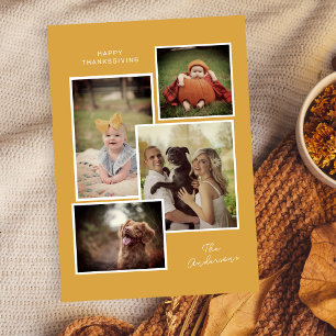 Tarjeta Festiva Collage familiar personalizado foto moderna del dí