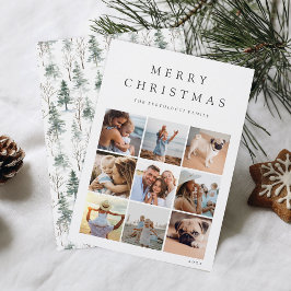 Tarjeta Festiva Collage fotográfico de Winter Woodland 9