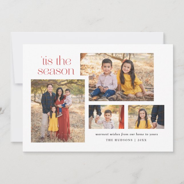 Tarjeta Festiva Collage Modern Script Esta Es La Caligrafía De Tem (Anverso)