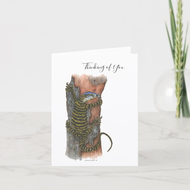 Tarjeta Festiva Collection Australian Lizard Note Card (Anverso)