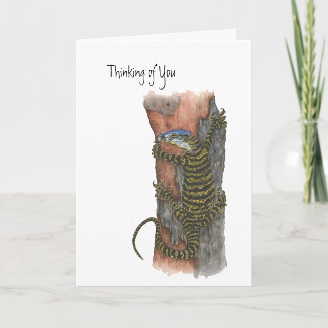 Tarjeta Festiva Collection Australian Lizard Note Card (Anverso)