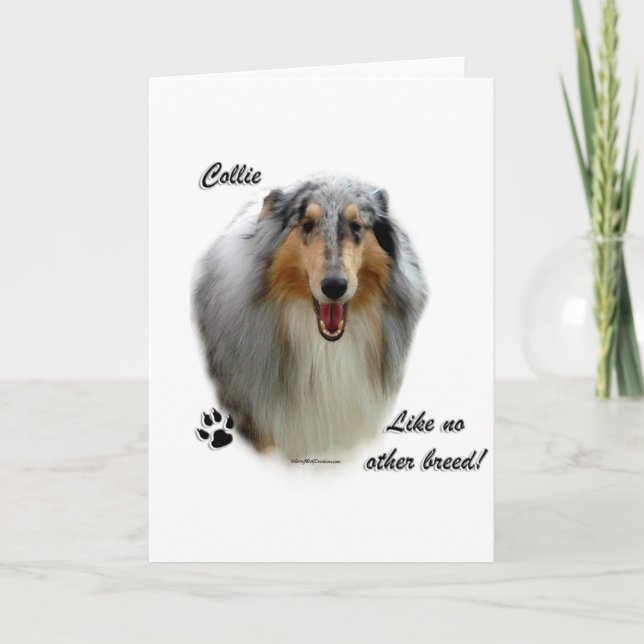 Tarjeta Festiva Collie como ninguna otra raza (Anverso)