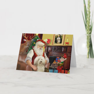 Tarjeta Festiva Collie con la barba de Santa (#16)