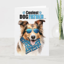 Tarjeta Festiva Collie Dog Coolest Dad