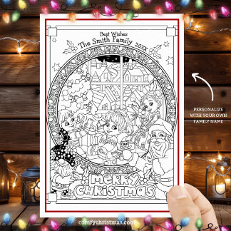 Tarjeta Festiva Coloca tu propio festival de Navidades personaliza