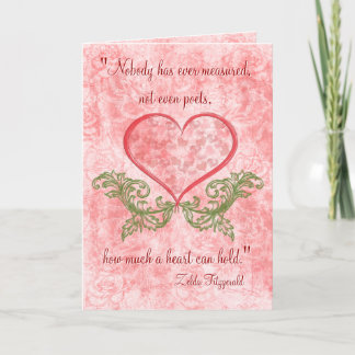 Tarjeta Festiva Color de rosa descolorada (tarjeta romántica
