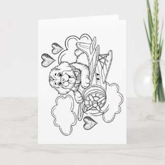 Tarjeta Festiva COLOR YOURSELF Valentine Holiday Card