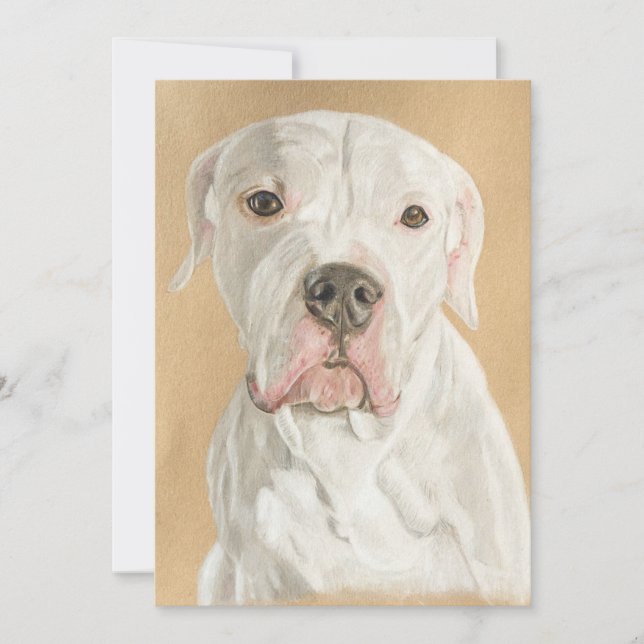 Tarjeta Festiva Colored pencil of dog (Anverso)