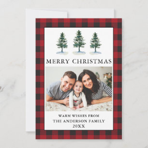 Tarjeta Festiva Colores acuáticos Navidades fotográficos cubiertos