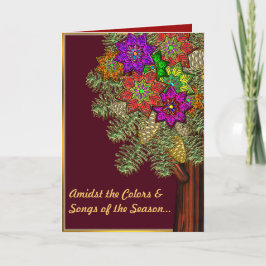 Tarjeta Festiva Colores de la temporada