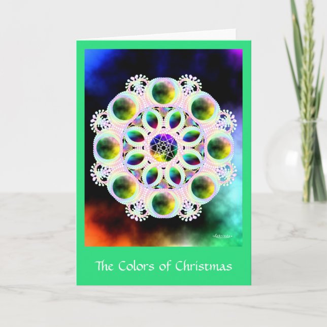 Tarjeta Festiva Colores de Navidades (Anverso)