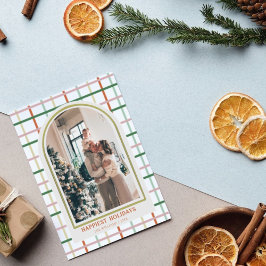 Tarjeta Festiva Colores de Pestel Rústico Plantear foto Feliz Navi