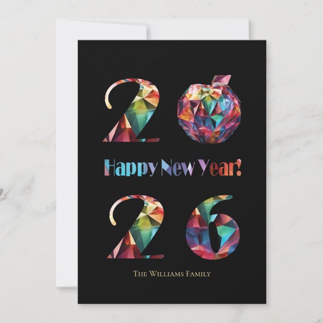 Tarjeta Festiva Colorful 2026-Happy New Years!- (Anverso)