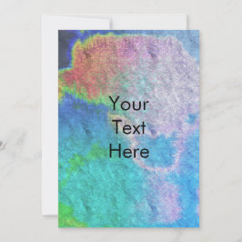 Tarjeta Festiva Colorida acuarela Tie Dye Blank Card