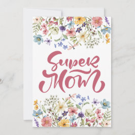 Tarjeta Festiva Colorida floral de primavera borrosa oscuro superm