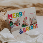 Tarjeta Festiva Colorida foto de tres plegados, mora y brillante<br><div class="desc">Capturar la alegría y la magia de la temporada navideña con esta tarjeta única y festiva, colorida alegria y brillante doblada de tres fotos de vacaciones. Su diseño es sencillo y divertido, con una paleta de colores arcoiris de color rojo, verde, amarillo, azul, naranja y rosa, creando un ambiente vibrante...</div>
