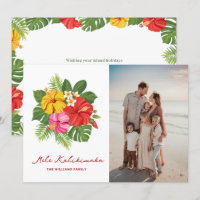 Colorida Foto Floral Mele Kalikimaka Hawaiian