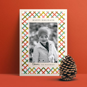 Tarjeta Festiva Colorida foto moderna de Crisscross