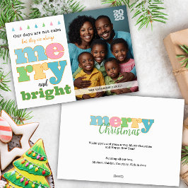 Tarjeta Festiva Colorida tipografía retro audaz mora y brillante