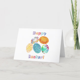 Tarjeta Festiva Coloridas Cartas de Saludo Abstract Easter Eggings