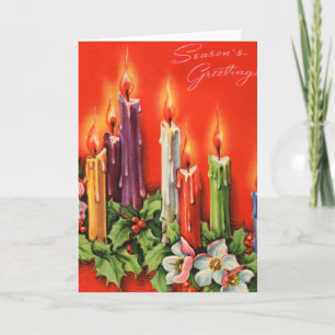 Tarjeta Festiva Coloridas felicitaciones de las estaciones de las