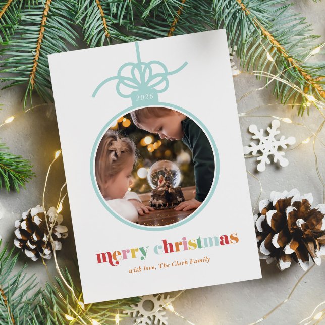Tarjeta Festiva Coloridas letras en negrita Navidades de fotografí (Subido por el creador)