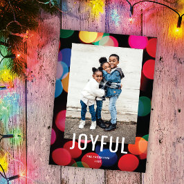 Tarjeta Festiva Coloridas Luces Modernas Alegres Fotografía