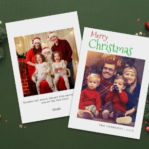 Tarjeta Festiva Coloridas negritas Navidades Familia Fotos de la t