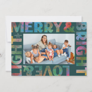 Tarjeta Festiva Colorido Alegre y Brillante Amor y Luz Fiesta