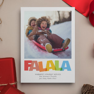 Tarjeta Festiva Colorido solapamiento de la FA Los Navidades de LA
