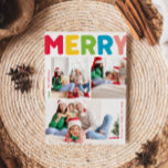 Tarjeta Festiva Colorido y Feliz año en revisión vertical 3 foto<br><div class="desc">Captura la alegría y la magia de la temporada de vacaciones con este año único y festivo, colorido y alegre en revisión vertical 3 foto tarjeta de vacaciones. Su diseño es sencillo y divertido, con una paleta de colores arcoiris de color rojo, verde, amarillo, azul, naranja y rosa, creando un...</div>