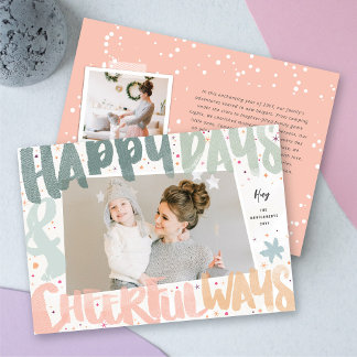 Tarjeta Festiva Coloridos días felices y alegres fotos de Año Nuev
