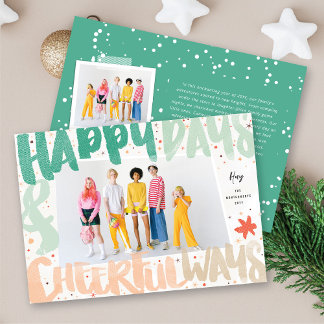 Tarjeta Festiva Coloridos días felices y alegres fotos de Año Nuev