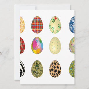 Tarjeta Festiva coloridos huevos de Pascua