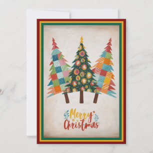 Tarjeta Festiva Coloridos Navidades de color ruso de moda