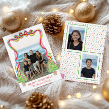 Colorosa acuarela Confetti, foto de árboles navide