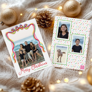 Tarjeta Festiva Colorosa acuarela Navidades de Confetti foto