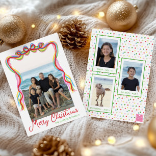 Tarjeta Festiva Colorosa acuarela Navidades de Confetti foto