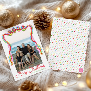 Tarjeta Festiva Colorosa acuarela Navidades de Confetti foto