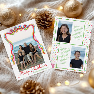 Tarjeta Festiva Colorosa acuarela Navidades de Confetti foto