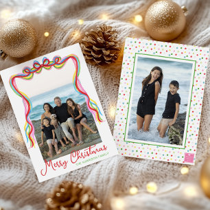 Tarjeta Festiva Colorosa acuarela Navidades de Confetti foto